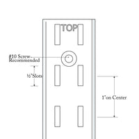 Heavy-Duty Double Slotted Wall Standard | Satin Zinc | 48"–96"