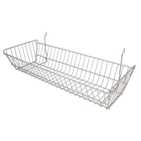 All Purpose Trough Style Retail Display Basket, 24" x 10" x 5", tapered on all 4 sides, sold in sets of 6, price ea