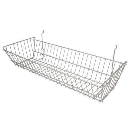 All Purpose Trough Style Retail Display Basket, 24" x 10" x 5", tapered on all 4 sides, sold in sets of 6, price ea