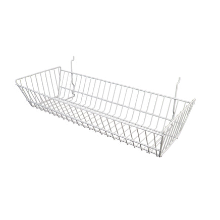 All Purpose Trough Style Retail Display Basket, 24" x 10" x 5", tapered on all 4 sides, sold in sets of 6, price ea