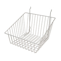 All Purpose Sloped Retail Display Basket, 12" x 12" x 8" - 4", sold in sets of 6, price ea