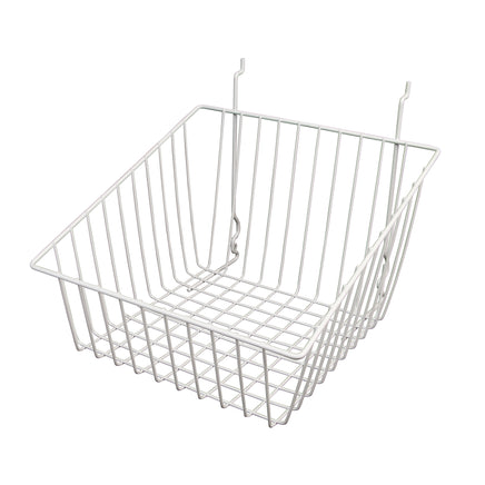 All Purpose Sloped Retail Display Basket, 12" x 12" x 8" - 4", sold in sets of 6, price ea