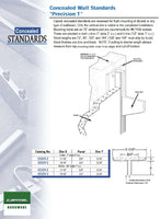 Recessed Standard, B-Line, 120" Long w 11/16'' Lip for 5/8" wallboard, Zinc