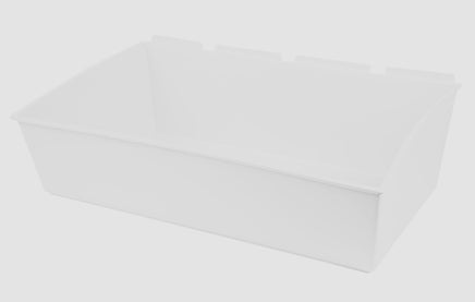 Slatbox® Plastic Slatwall Storage Bins, Popbox "Jumbo" 13.62 x 22.25 x 7