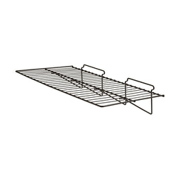 Straight Wire Shelf for Slatwall, 24" x 12", Black (shipped in full boxes of 6)