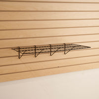 Straight Wire Shelf for Slatwall, 24" x 12", Black (shipped in full boxes of 6)