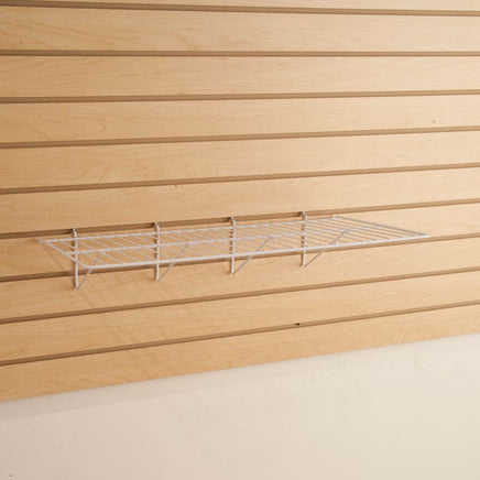 Straight Wire Shelf for Slatwall, 24" x 12", White (shipped in full boxes of 6)