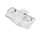 Shelf Rest, for glass shelves, fits all Shelf Brackets, Clear Plastic, with Cushions