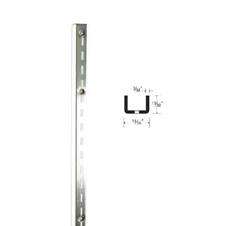 Medium Heavy Duty Slotted Wall Standard | Satin Zinc | 48