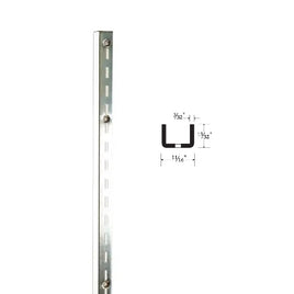 Medium Heavy Duty Slotted Wall Standard | Satin Zinc | 48"–96"
