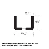 Slotted Wall Standard, 84", A-line Med Hvy Duty (13ga), Zinc