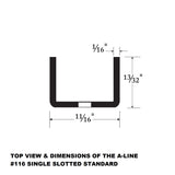 Slotted Wall Standard, 84", A-line Medium Duty (16ga), Zinc