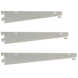 Shelf Bracket for A-Line, 10" - 14", no front lip, Friction Fit, Chrome