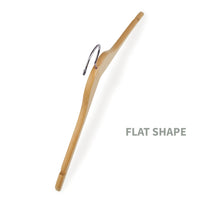 17" Flat Wood Dress & Shirt Hanger w/ Chrome Hook, No Bar (sold in boxes of 100)