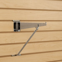 Shelf Support, Slatwall, For 12" & 14" Brackets, Chrome