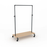 Pipeline Adjustable Ballet Bar Rack with Base Shelf