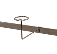 Millinery (Hat) Display, Hangrail Mount, 8" L x 4-1/2" H, Chrome (can be used with Foam Pad, sold separately)