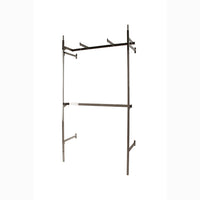 Outrigger, 1" x 1" square tubing with A-Ln Slotting, 84"High, 14" return to wall, Chrome