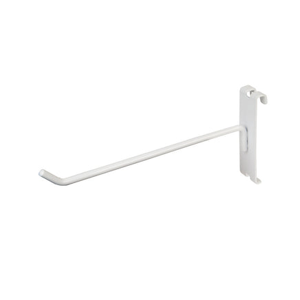 DISPLAY HOOK, FOR GRID, 8"L, 1/4" DIA WIRE, WHITE