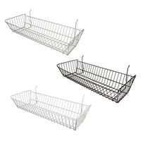 All Purpose Trough Style Retail Display Basket, 24" x 10" x 5", tapered on all 4 sides, sold in sets of 6, price ea