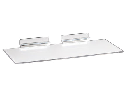 Styrene Utility Shelf for Slatwall, 4"D X 10"L, (shipped in full boxes of 100)