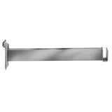 Hangrail Bracket, For Slatwall, 12", Holds Rect Tube, Chrome