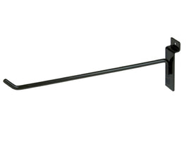 Display Hook, 10" length, 1/4" dia wire, Black, for slatwall