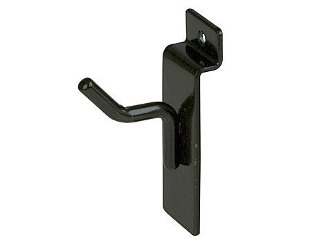Display Hook, For Slatwall, 1"L, 1/4" Dia Wire, Black