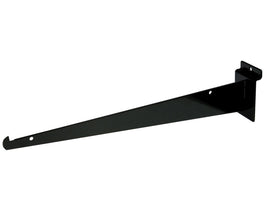 Shelf Bracket w/ lip, for Slatwall, 14", Black
