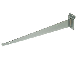 Shelf Bracket w/ lip, for Slatwall, 14",Chrome