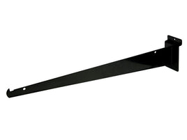 Shelf Bracket w/ lip, for Slatwall, 16", Black