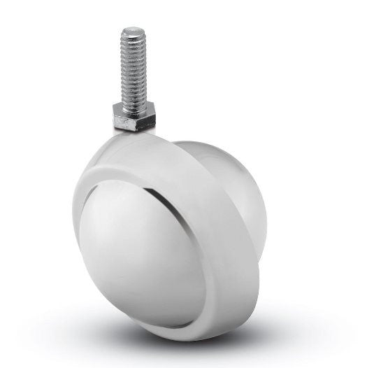 Caster, 2.5" Dia Heavy Duty Ball W/O Brake, 5/16-18 x 7/8" L Stem, Chrome