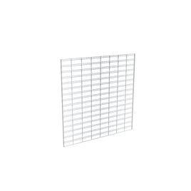 Slatgrid Panel, 4' X 4', 3" X 6" wire grid, Chrome