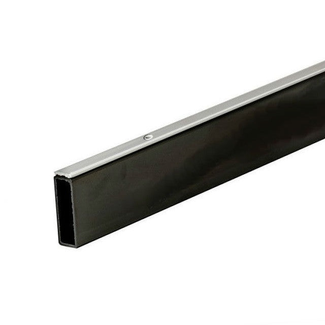 Hangrail, Rectangular Tubing, 48"L, Black, W/ Rub Strip