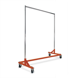 Z-Rack, 64"L X 70"H, Chrome With Osha Orange Base