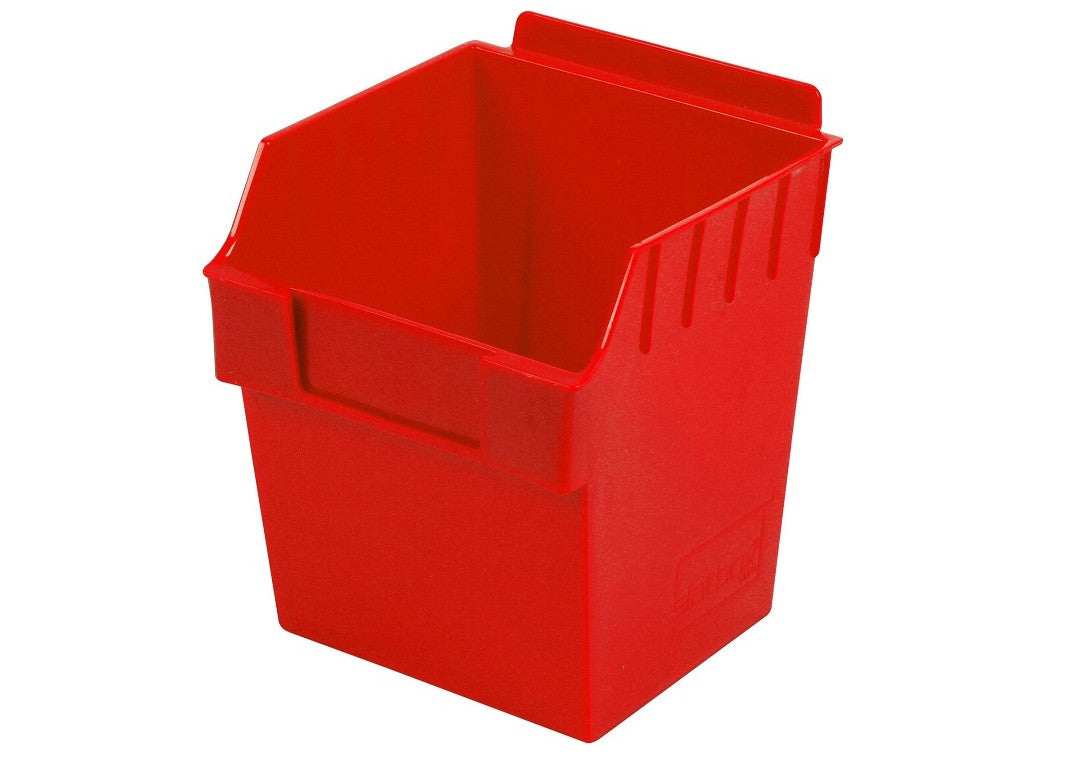 PLASTIC SLATWALL BINS, STORBOX CUBE, 5.87''L x 5.87''W x 7''H