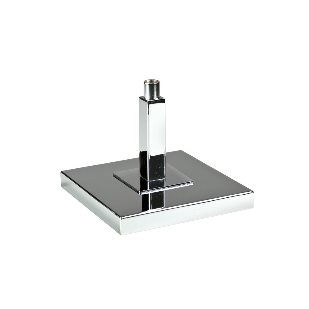 Square Base for Countertop Display, 6" Dia, Chrome