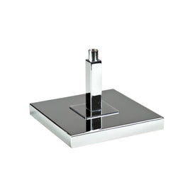 Square Base for Countertop Display, 8" Dia, Chrome