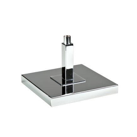 Square Base for Countertop Display, 8" Dia, Chrome