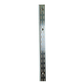 Double Slotted Standard, Med Duty + (13ga), 1/2" Slots on 1" ctrs, (A-line), 48", Sat Zinc