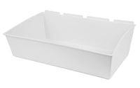 Plastic Slatwall Storage Bins, Cratebox ''Jumbo'', White 5.87x5.62x2.87 main image 1