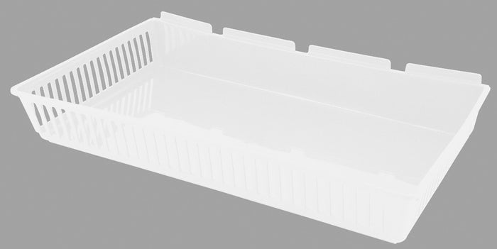 Plastic Slatwall Storage Bins, Cratebox ''Jumbo'', White 5.87x5.62x2.87 main image 0