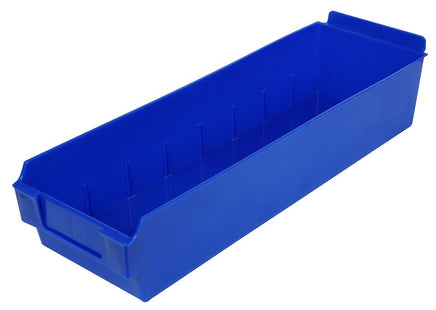 Plastic Slatwall Bins, Shelfbox 400, 16.62x5.5x3.37