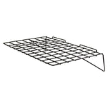 Straight Wire Shelf for Slatwall, 23-3/8" x 14", Black (shipped in full boxes of 6)