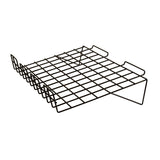 Downslant Wire Shelf for Slatwall with Front Lip, 22-1/2" x 14", Black (shipped in full boxes of 6)