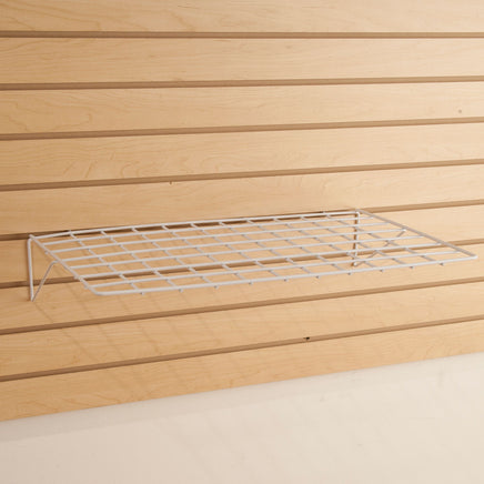 Straight Wire Shelf for Slatwall, 23-3/8" x 14", White (shipped in full boxes of 6)
