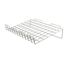 Downslant Wire Shelf for Slatwall with Front Lip, 22-1/2" x 14", White (shipped in full boxes of 6)