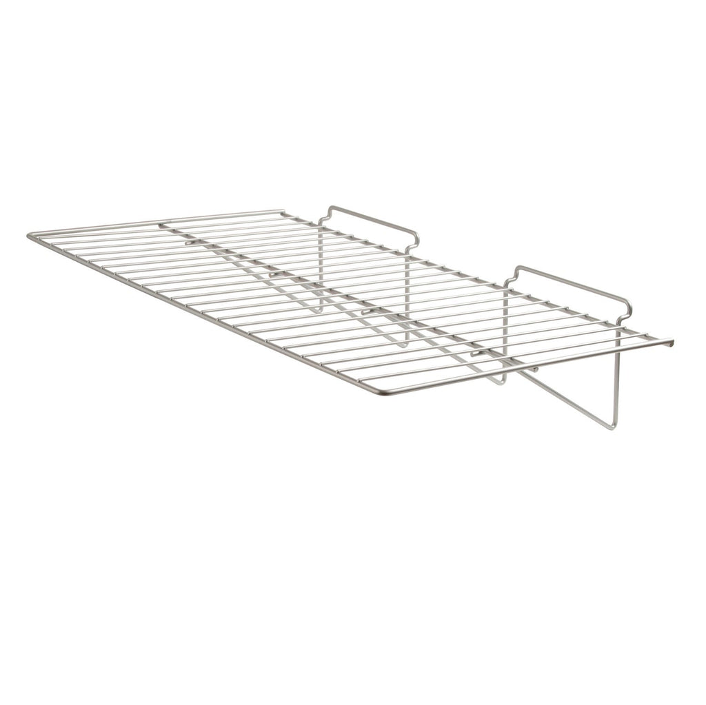 Straight Wire Shelf for Slatwall, 24" x 12", Epoxy Chrome (shipped in full boxes of 6)