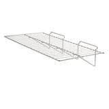 Straight Wire Shelf for Slatwall, 24" x 12", Epoxy Chrome (shipped in full boxes of 6)