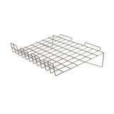 Downslant Wire Shelf for Slatwall with Front Lip, 22-1/2" x 14", Epoxy Chrome (shipped in full boxes of 6)